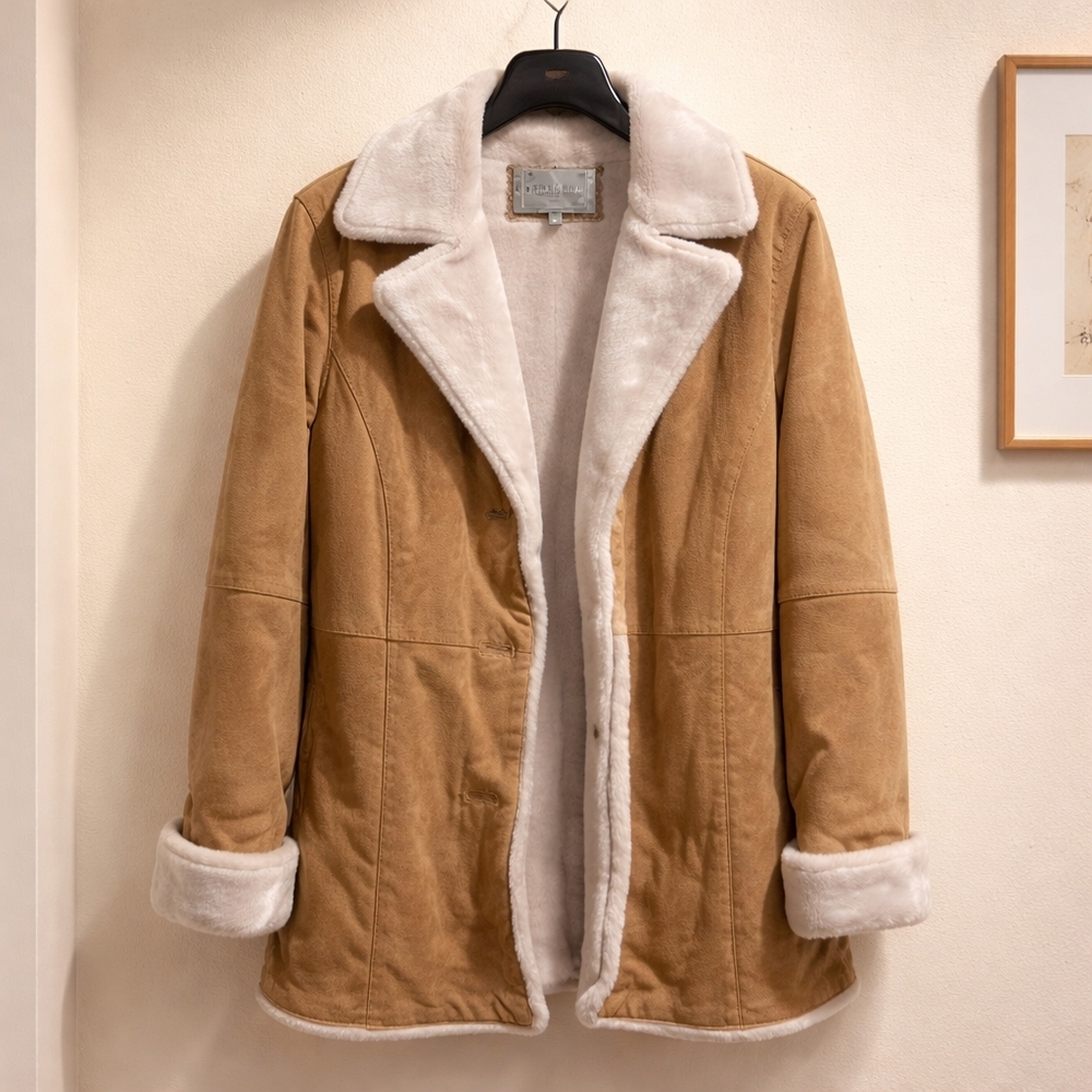 Michele Tan and Cream Teddy Jacket